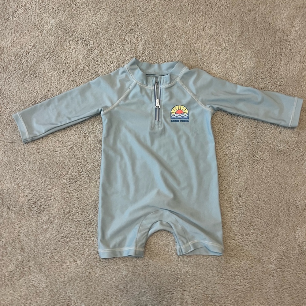 GAP Baby Blue Rash Guard with Sun Graphic